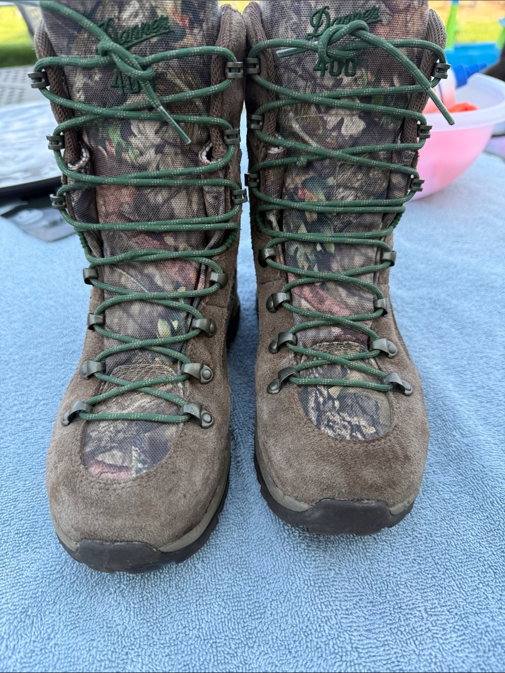 Danner Women's Realtree Camo and Brown Lace-Up Hunting Boots